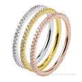 Fashion Three Pieces Wedding Jewelry Ring Set